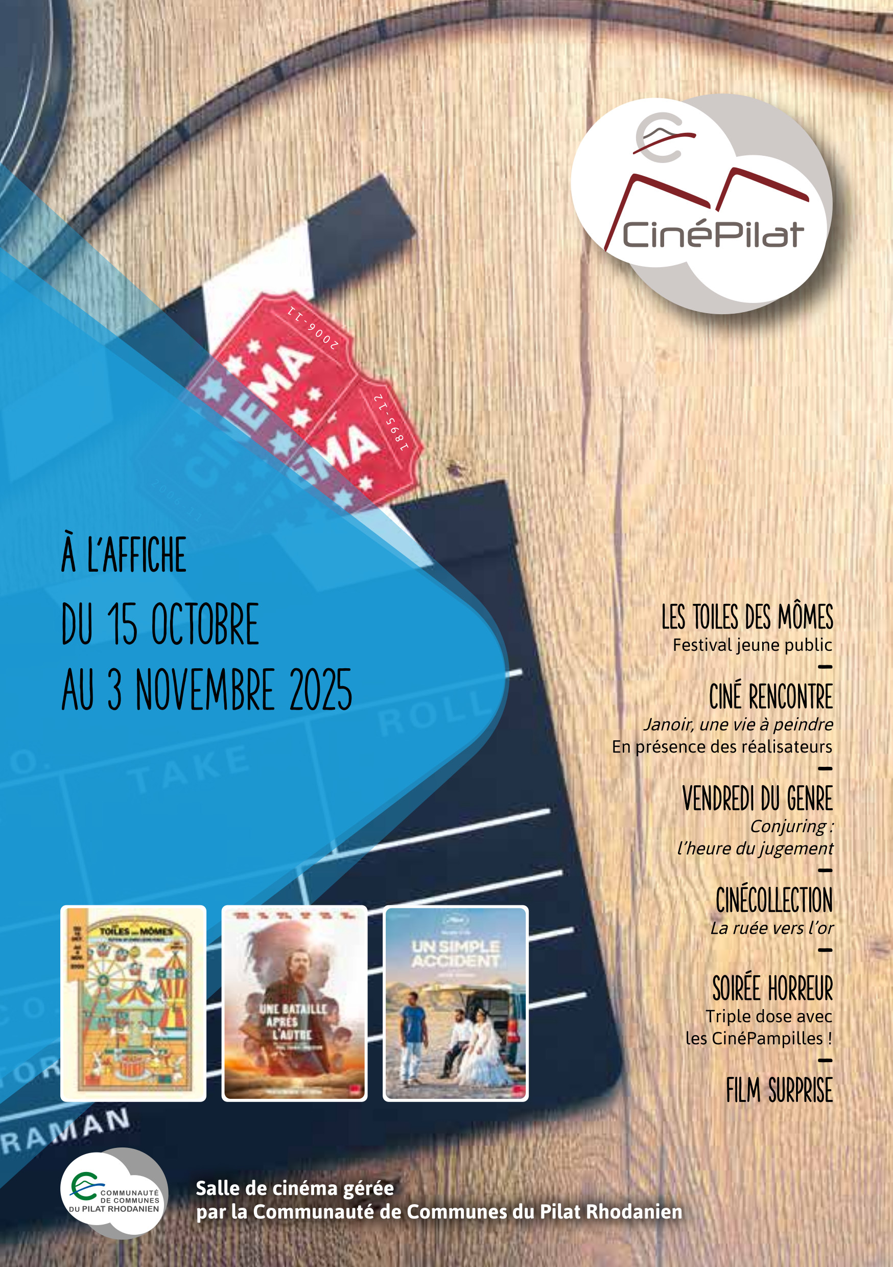 cinepilat programme octobre 2025