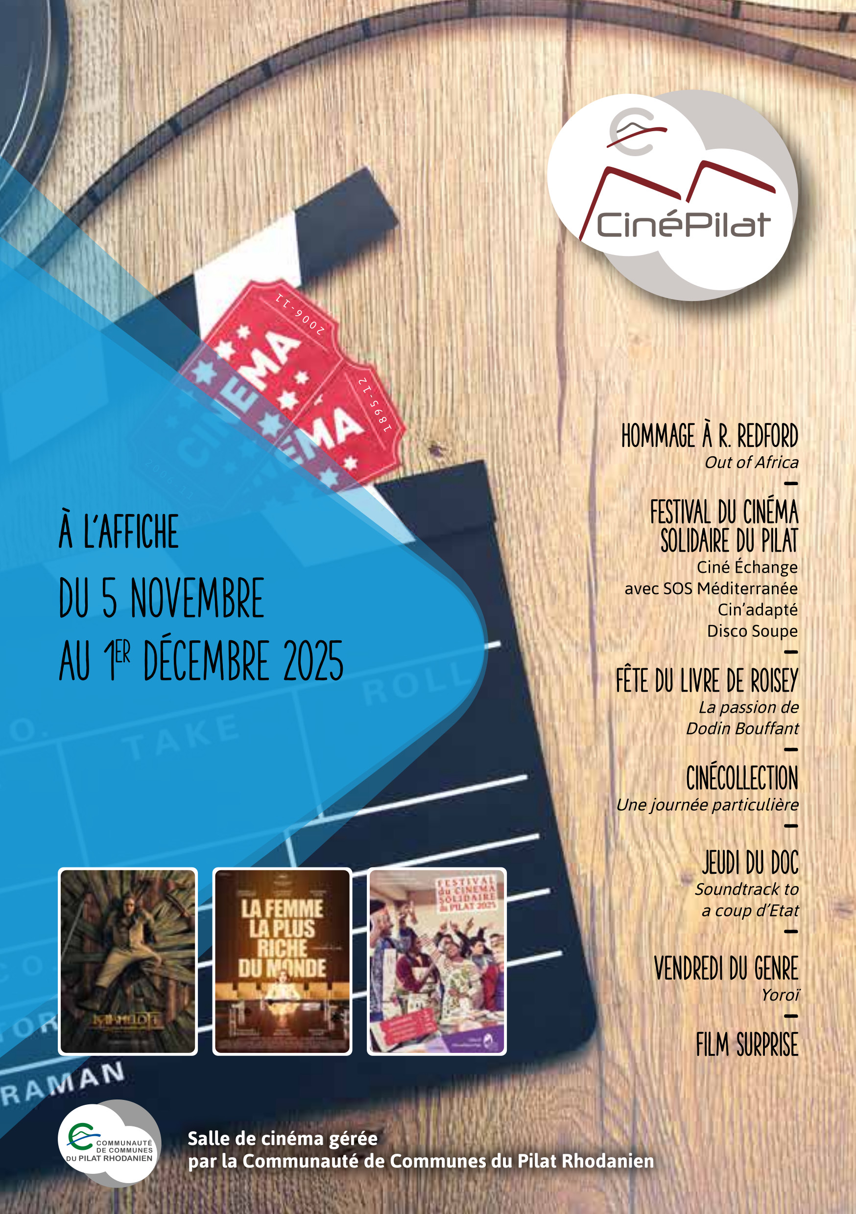 cinepilat programme novembre 2025