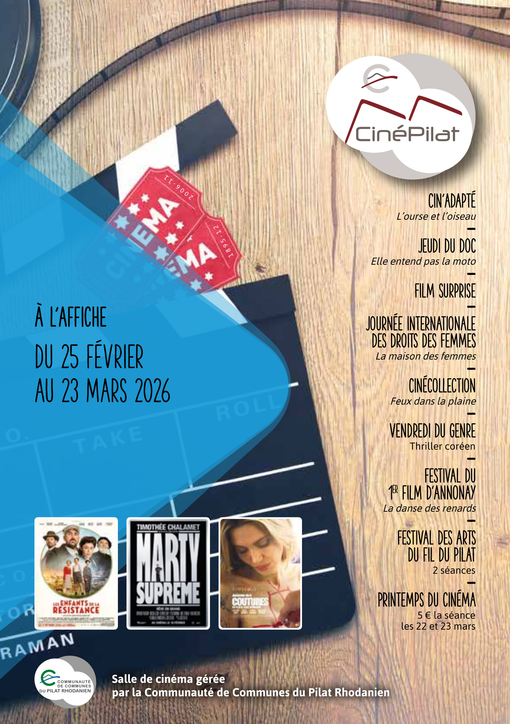 cinepilat programme fevrier 2026