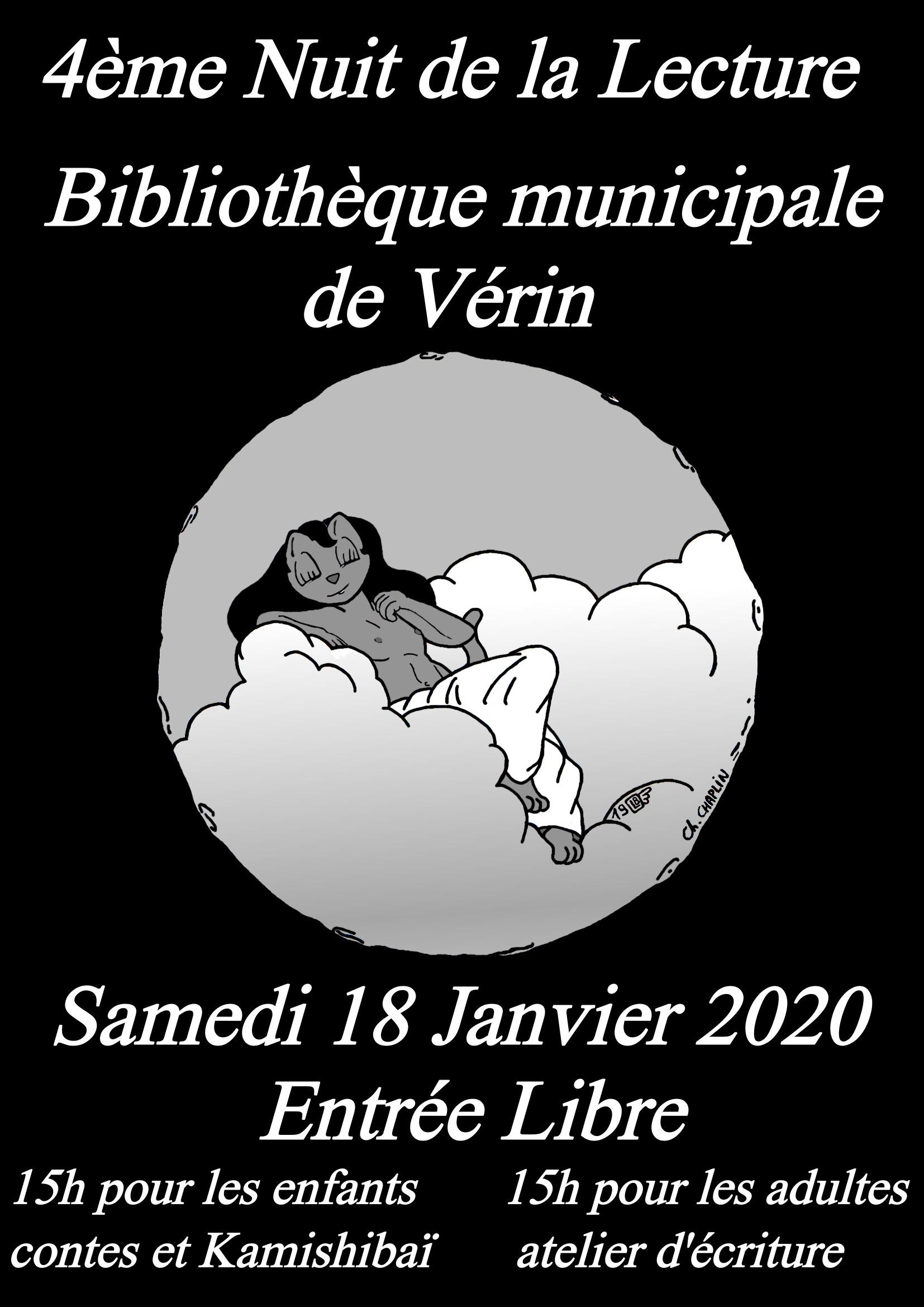 Nuit de la lecture 2020 affiche Vérin